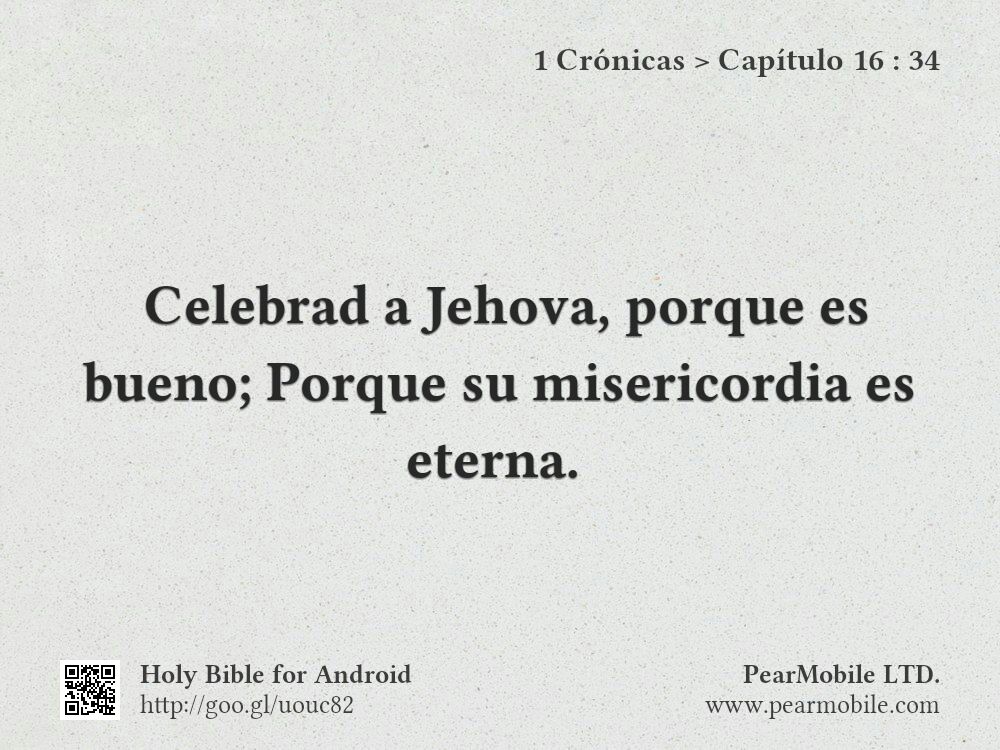 1 Crónicas, Capítulo 16:34